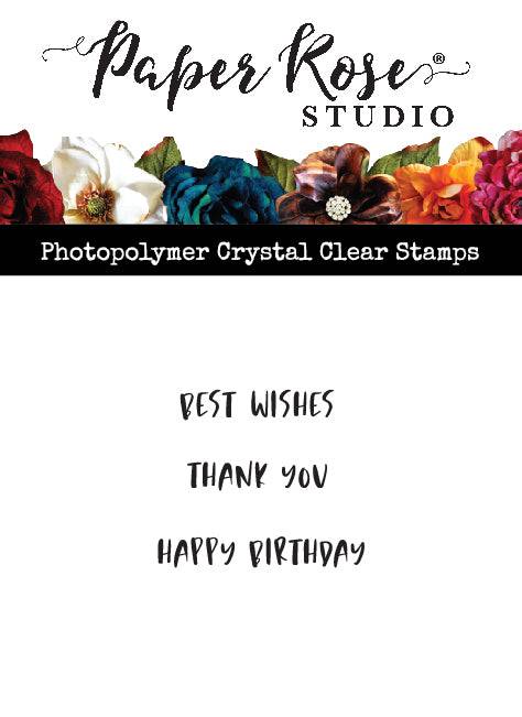 Paper Rose -  Clear Stamp Set - Scribbled Wishes