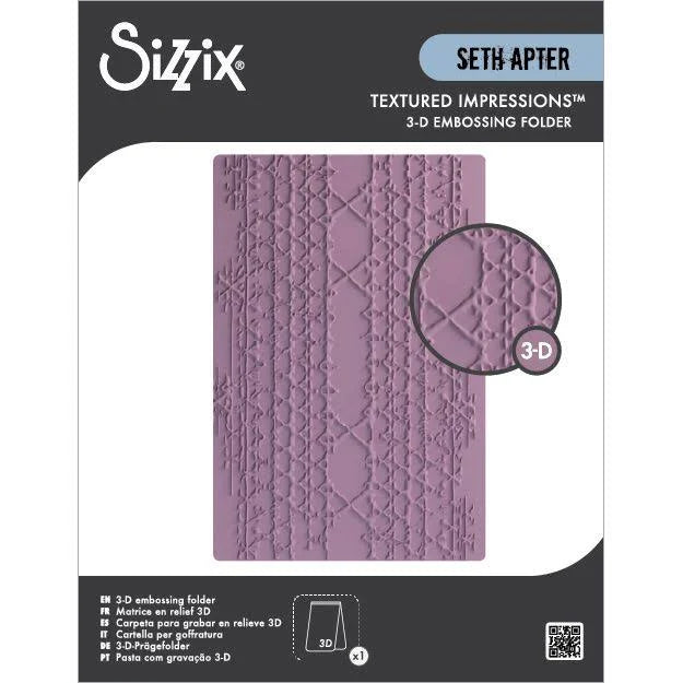 Sizzix - Textured Impressions - Seth Apter Multi-Level Embossing Folder - Magic Mesh
