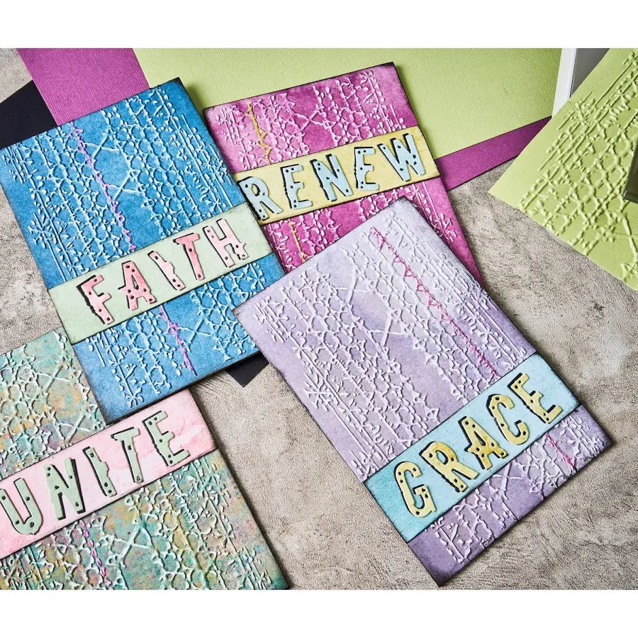 Sizzix - Textured Impressions - Seth Apter Multi-Level Embossing Folder - Magic Mesh