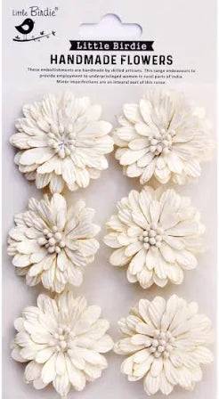 Little Birdie - Handmade Flowers Astra- Ivory