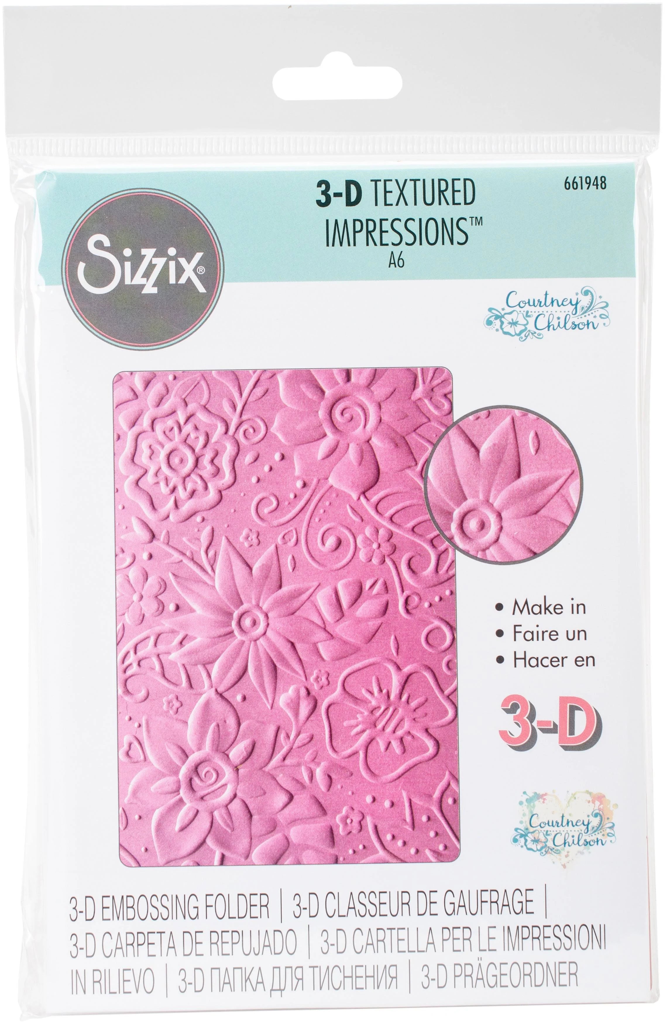 Custom Texture Impression Sizzix - 3D Texture Impressions - Bohemian Botanicals – 10Cats