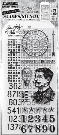 Stamp/Stencil - Stampers Anonymous - Mixed Media Noble Gent