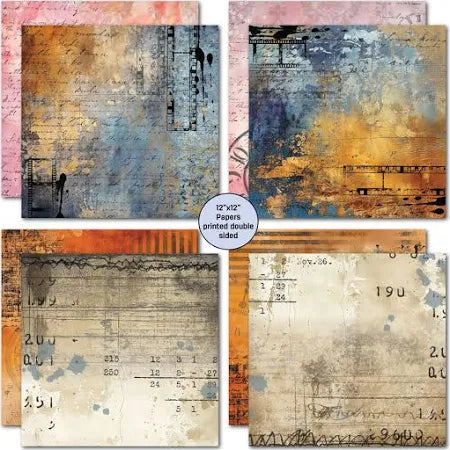 3 Quarter Designs - Oh Texture Collection Designer Paper & Diecuts Set