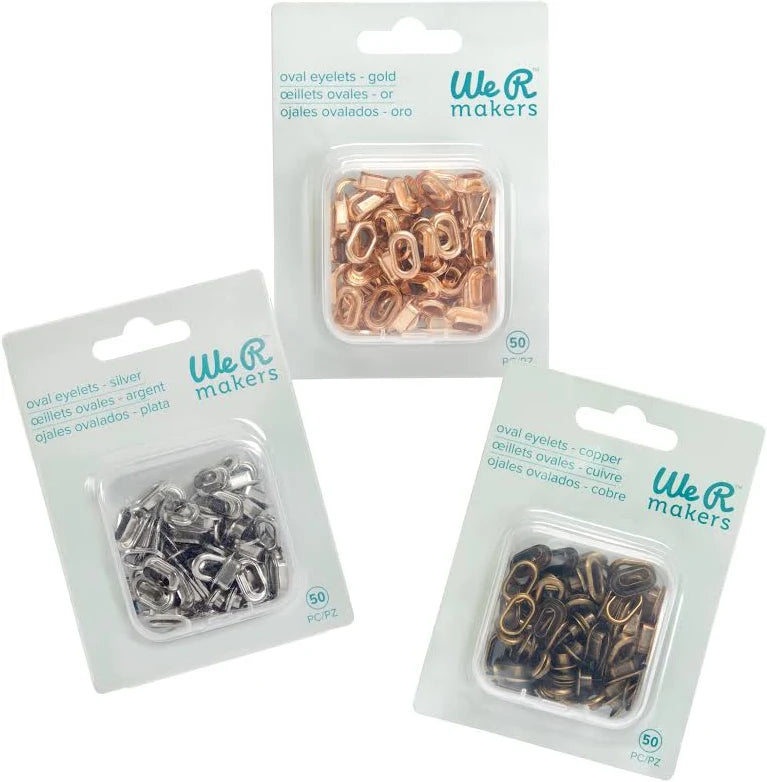 We R Makers Gold Crop-A-Dile 50 Piece Oval Eyelets