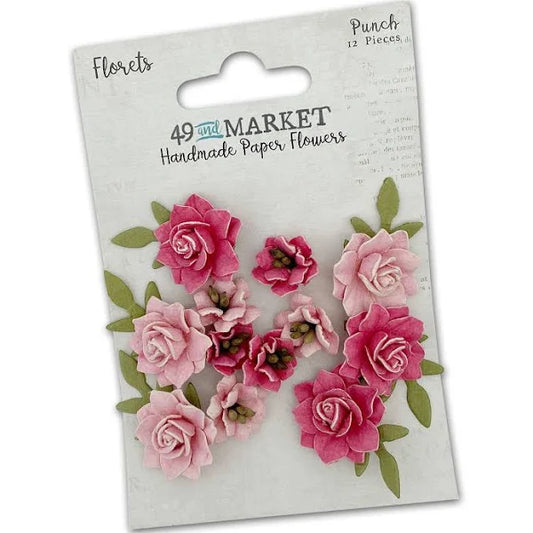 49 and  Market Handmade Paper Flowers - Florets - Punch