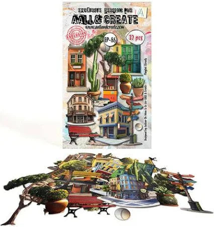 AALL & CREATE - Ephemera Die Cuts  - Playful Streets # EP-86