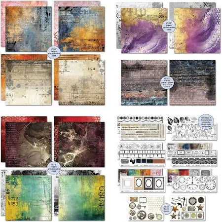 3 Quarter Designs - Oh Texture Collection Designer Paper & Diecuts Set