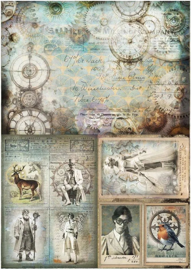 Finnabair A3 Decoupage Fiber - Steam And Frost