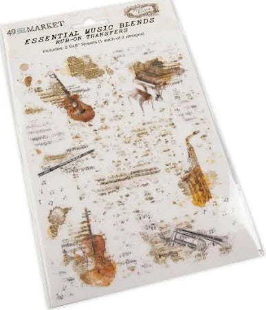 49 And Market - Essential Music Blends  Rub-On Transfers