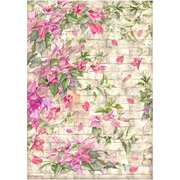 Stamperia - Rice Paper - Bougainvil -A4 Sheet