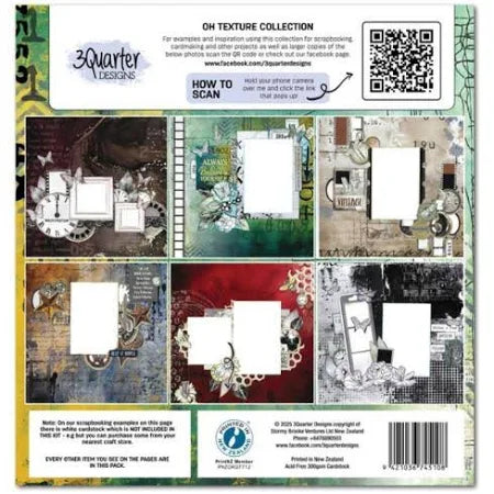 3 Quarter Designs - Oh Texture Collection Designer Paper & Diecuts Set