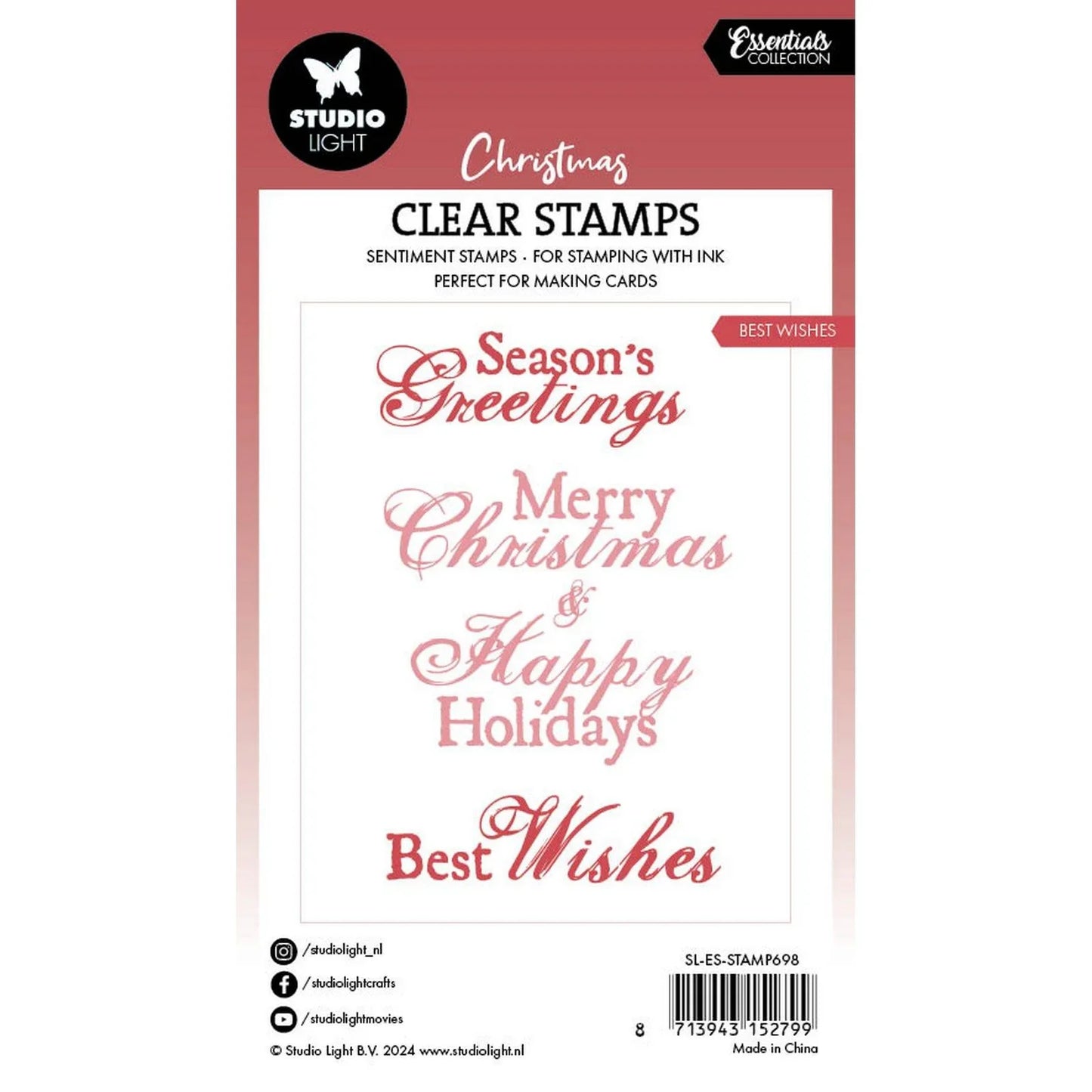 Studio Light  Clear Stamps- Christmas
