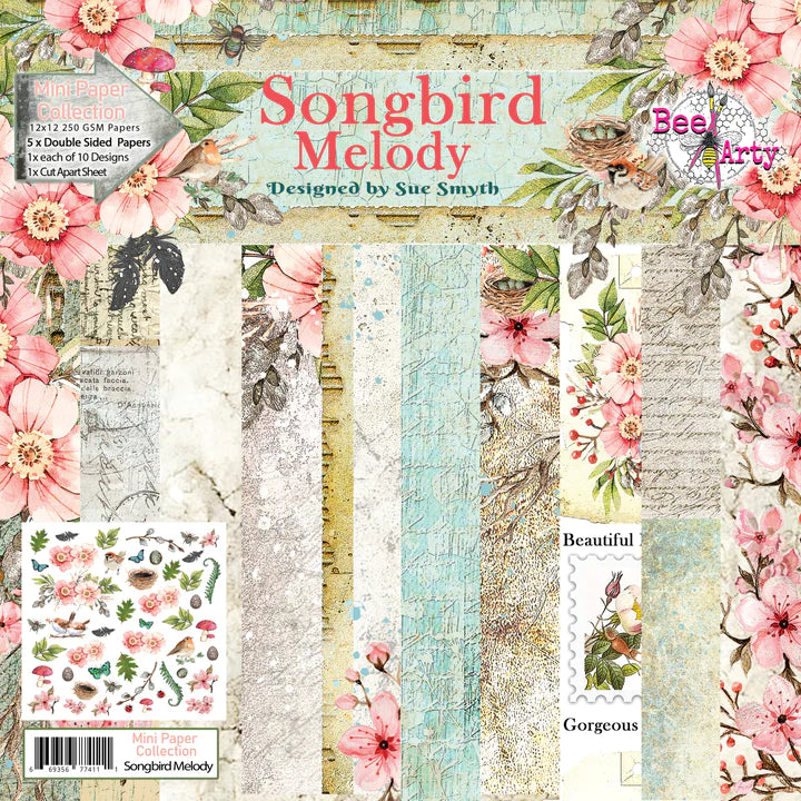 Bee Arty - Songbird Melody - Mini collection Paper Pack 12"x12"