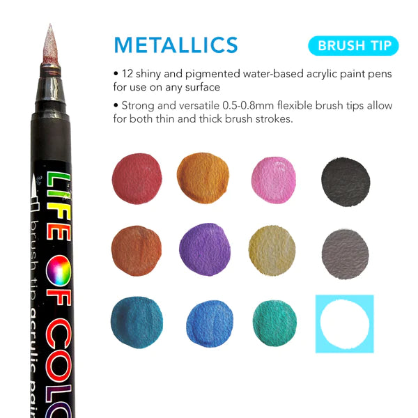 Life Of Colour Paint Pens - Metallics