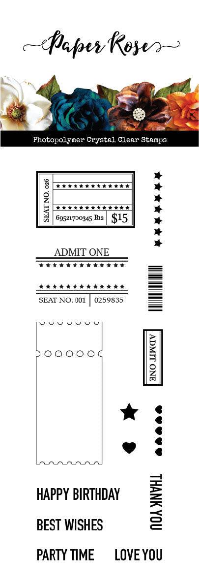 Paper Rose -  Clear Stamp Set - Ticket Creator