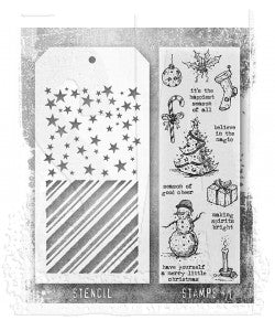 Stamp/Stencil - Stampers Anonymous Mixed Media - Tattered Christmas 190