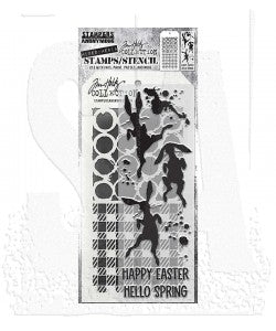 Stamp/Stencil - Stampers Anonymous - Mixed Media Bunny Hop