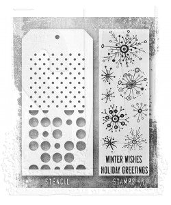Stamp/Stencil - Stampers Anonymous Mixed Media - Retro Flakes 185