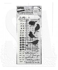 Stamp/Stencil - Stampers Anonymous - Mixed Media Silhouette Birds