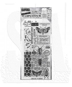 Stamp/Stencil - Stampers Anonymous - Mixed Media  Entomology