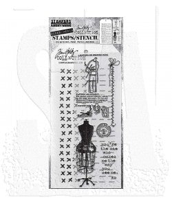 Stamp/Stencil - Stampers Anonymous Mixed Media - Haberdashery 142