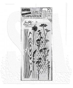Stamp/Stencil - Stampers Anonymous - Mixed Media  Wildflower Silhouettes