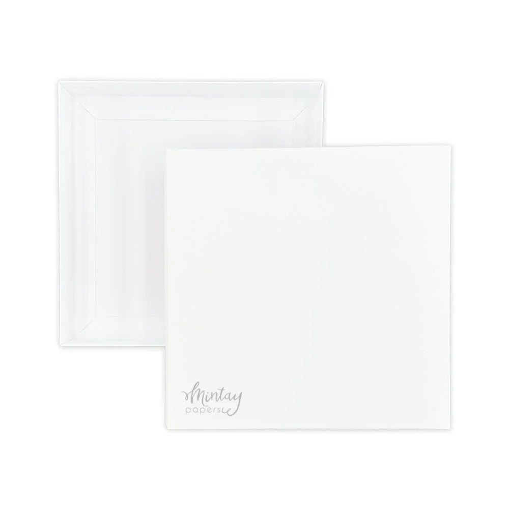 Mintay Basic - Square Card Box Base - White 3 pcs
