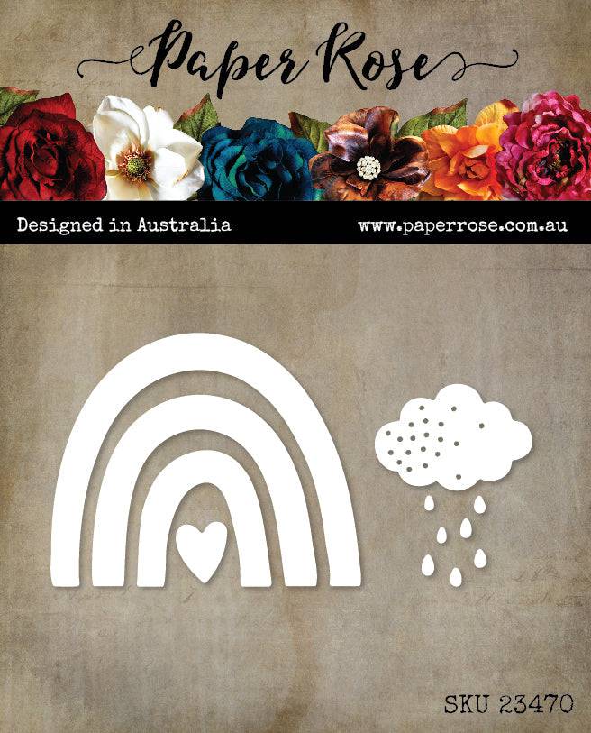Paper Rose -  Metal Cutting Die - Wonky Rainbow & Cloud