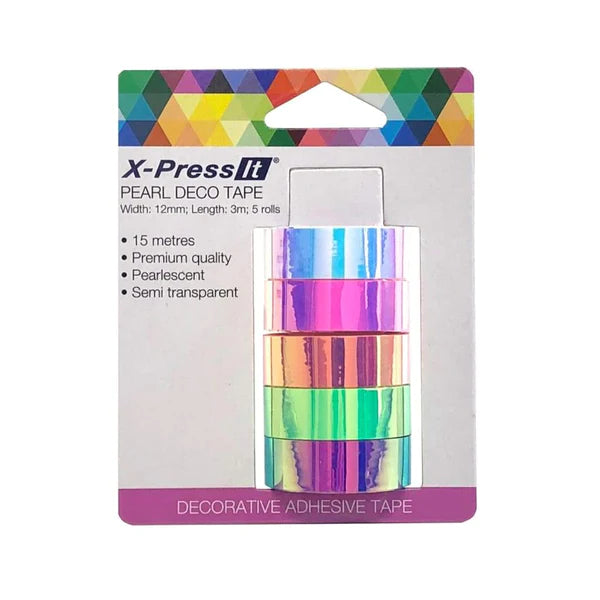 X-Press It Deco Foil Tape Pearl 12mm