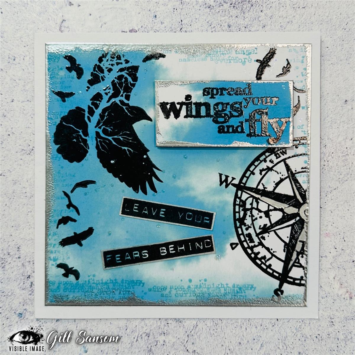 Visible Image clear stamps - Spread Your Wings