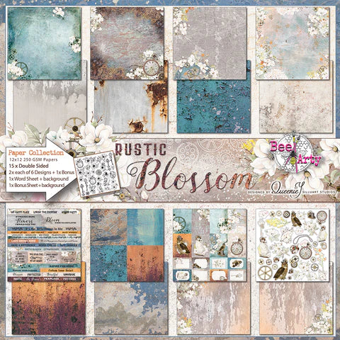 Bee Arty - Rustic Blossom 12'' x 12'' Paper Packs