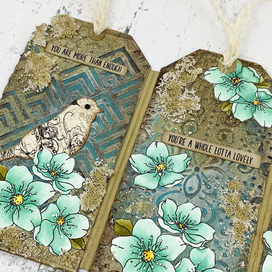 Paper Rose -  Clear Stamp Set - Lovely Florals Blossom Flowers