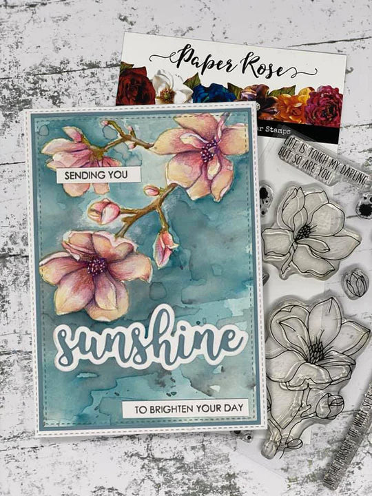 Paper Rose -  Metal Die Set  - Lovely Florals Magnolia