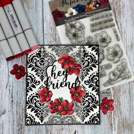Paper Rose -  Metal Die Set  - Lovely Florals Blossom Flowers