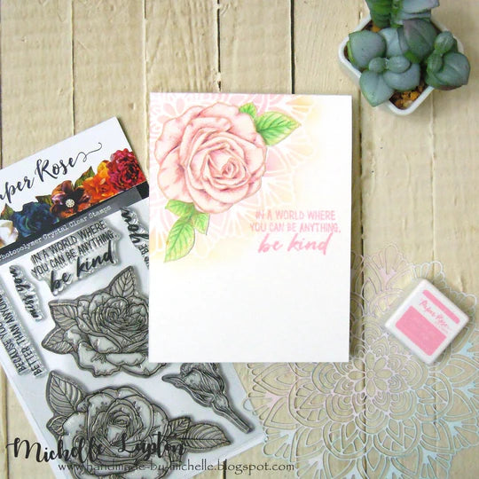Paper Rose -  Clear Stamp Set - Sketchy Roses