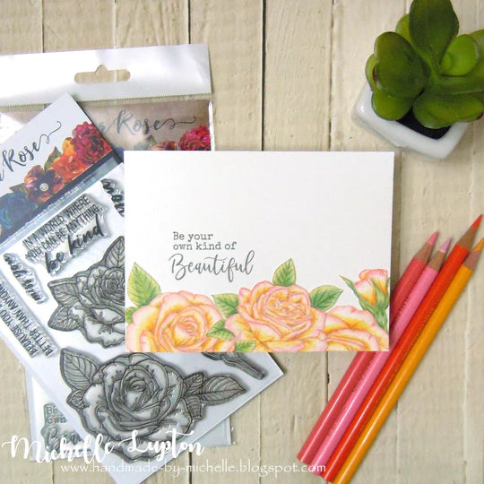 Paper Rose -  Clear Stamp Set - Sketchy Roses