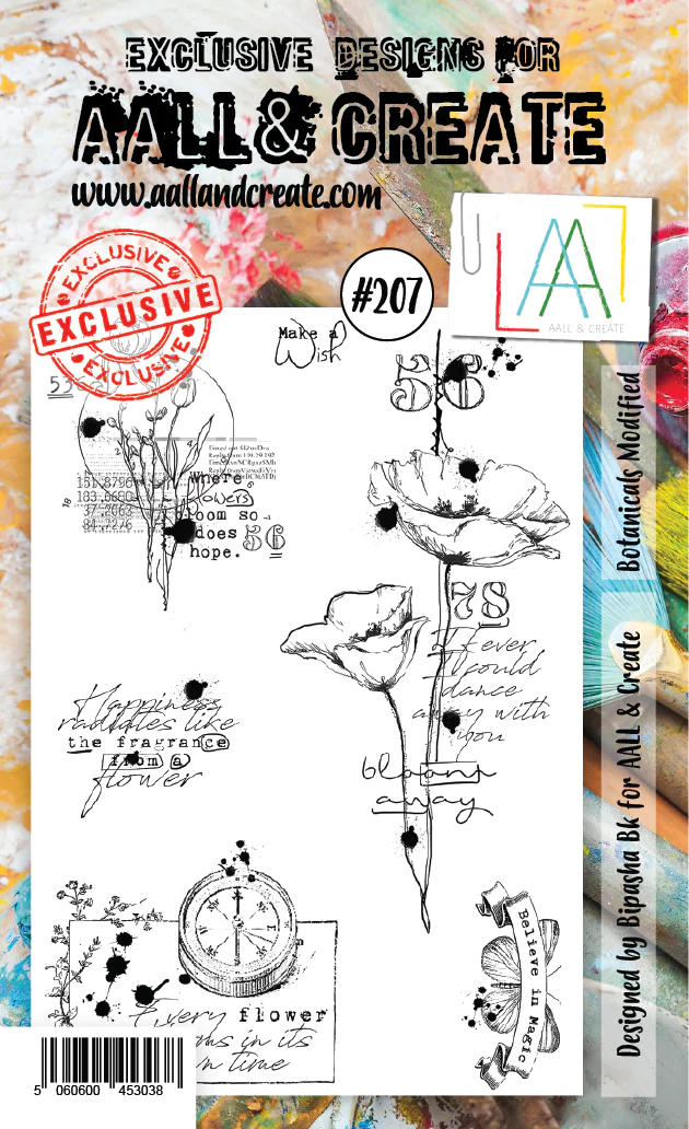 AALL & CREATE - A7 Stamps -Botanicals Modified #207