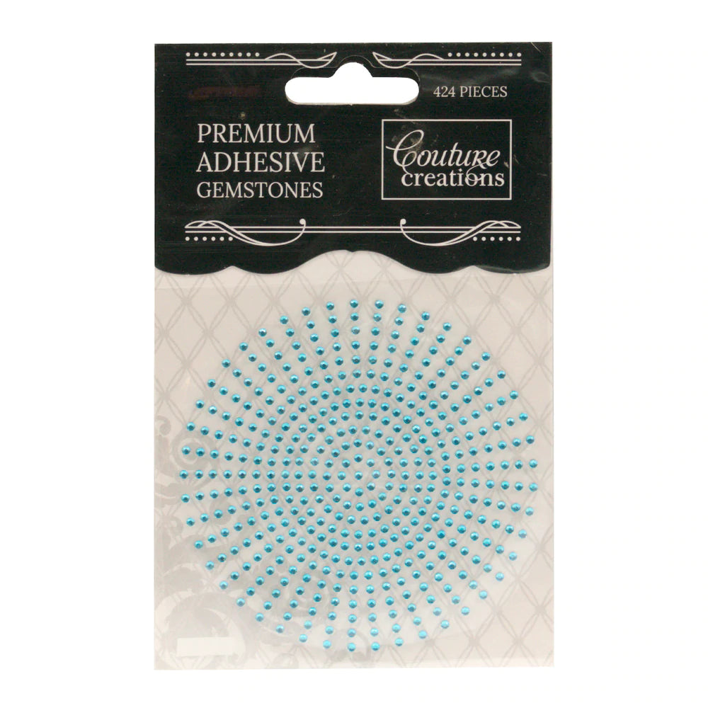 2mm Self Adhesive Gemstones - Powder Blue (424pc) Arts & Crafts Couture Creations