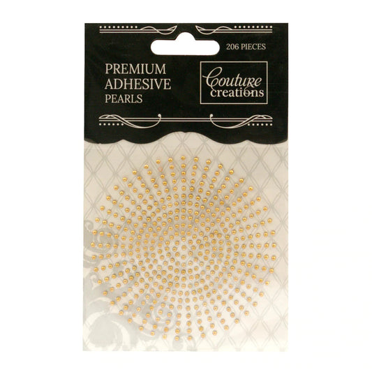 2mm Self Adhesive Pearls - Deep Gold (424pc) - 10Cats