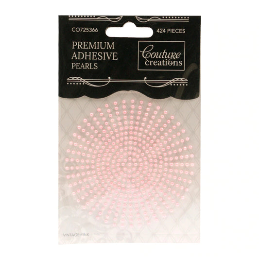2mm Self Adhesive Pearls -Vintage Pink (424pc) Arts & Crafts Couture Creations