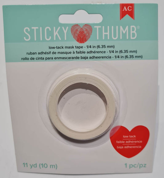 Sticky Thumb - Low Tack Masking Tape 1/4 inch