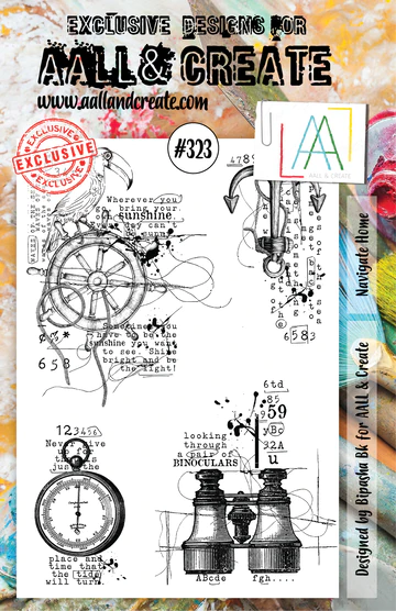 AALL & CREATE - A5 Stamps - Navigate Home #323