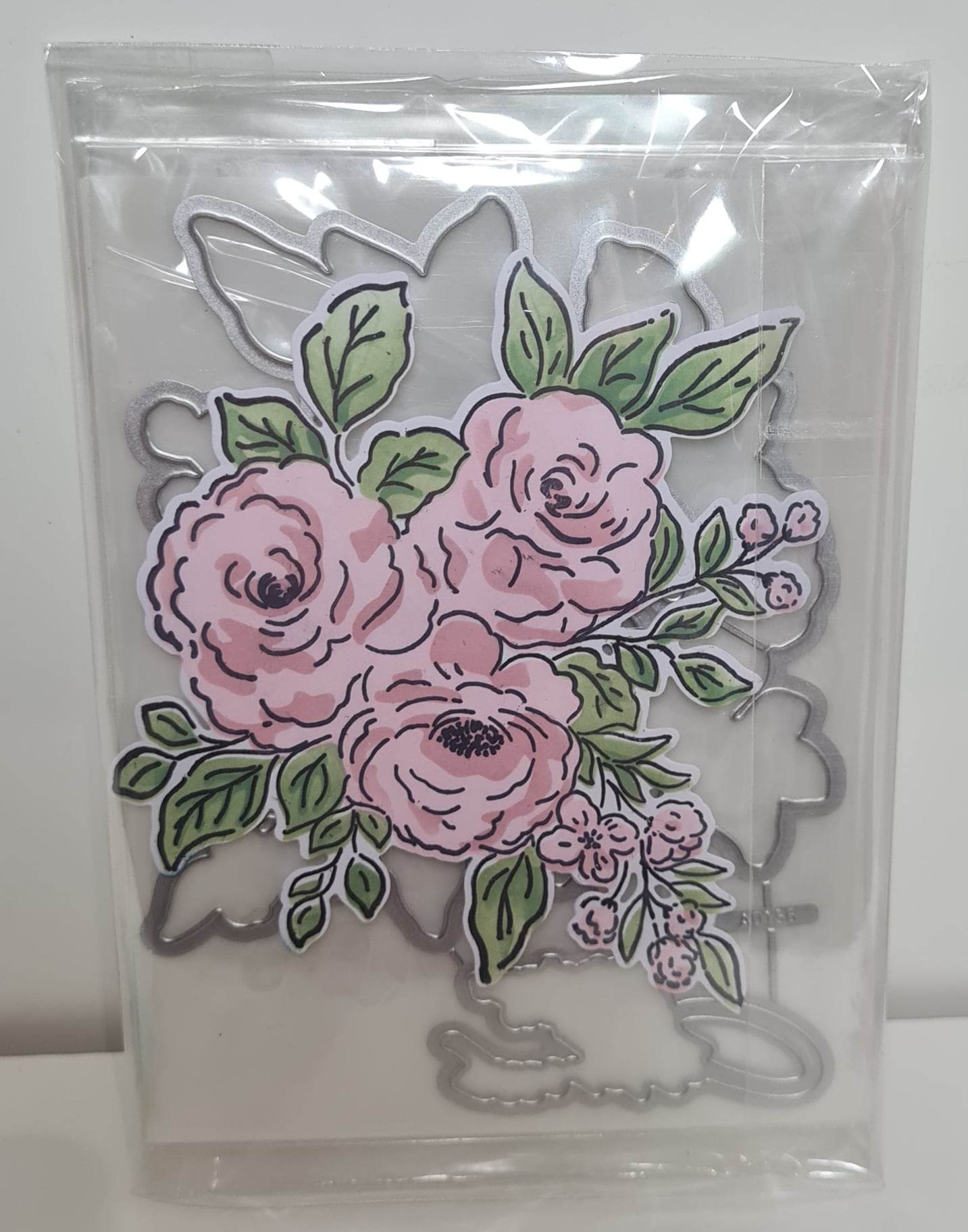 Acrylic Stamp, Die & Stencil Set - Bouquet Sentiments