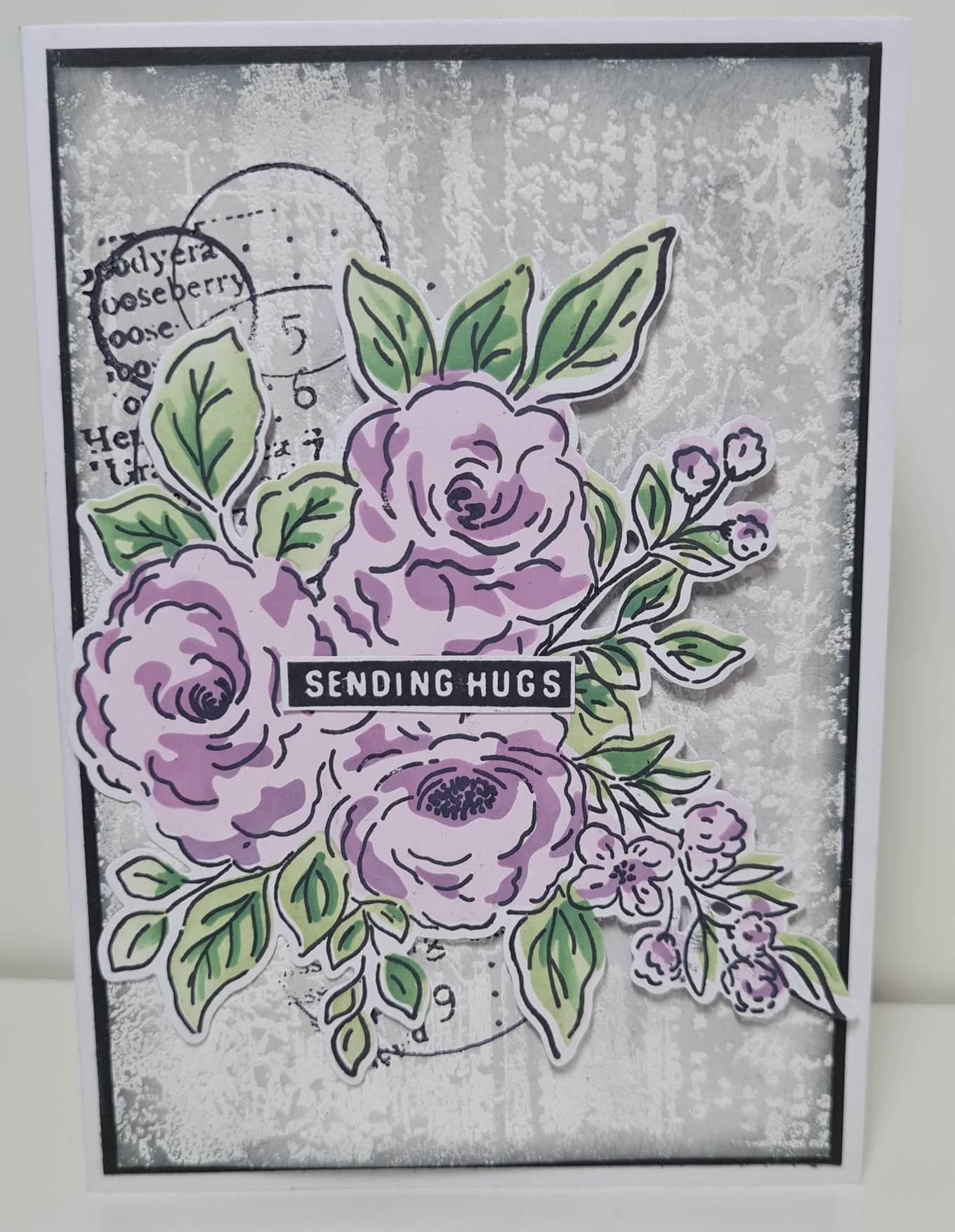 Acrylic Stamp, Die & Stencil Set - Bouquet Sentiments