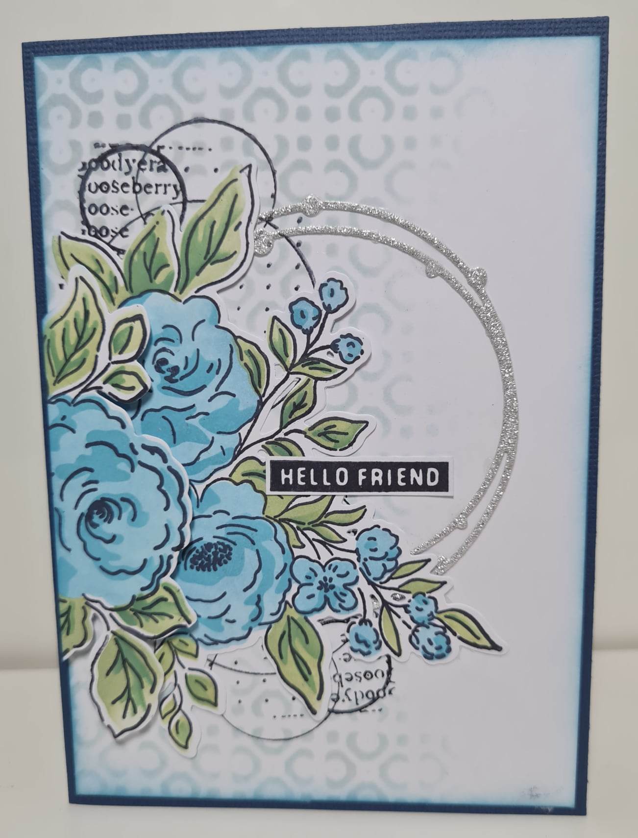 Acrylic Stamp, Die & Stencil Set - Bouquet Sentiments