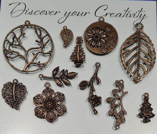 Metal Embellishments - Natures Goodness 11pcs