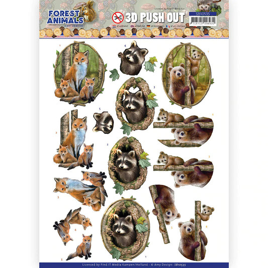 3D Push Out - Amy Designs - Forest Animal - Fox Arts & Crafts Couture Creations