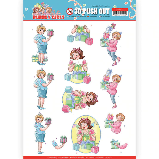 3D Push Out - Yvonne Creations - Bubbly Girls - Bubbly Arts & Crafts Couture Creations