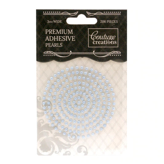 3mm Self Adhesive Pearls -Cornflower Blue (206pc) Arts & Crafts Couture Creations