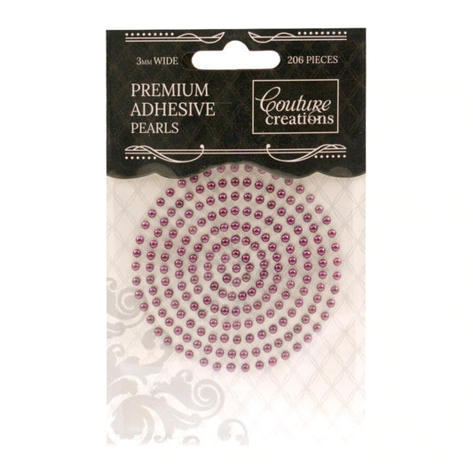 3mm Self Adhesive Pearls -Perfect Plum (206pc) Arts & Crafts Couture Creations